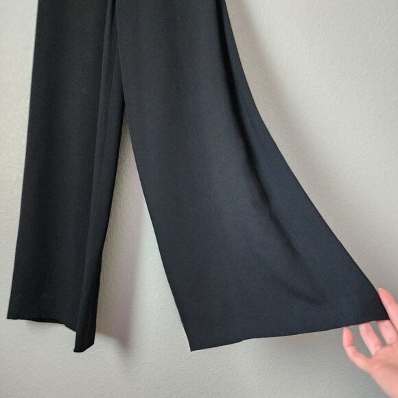 SALVATORE FERRAGAMO High Rise Wide Leg sleek dress slacks lined made in italy 8 - Picture 9 of 10